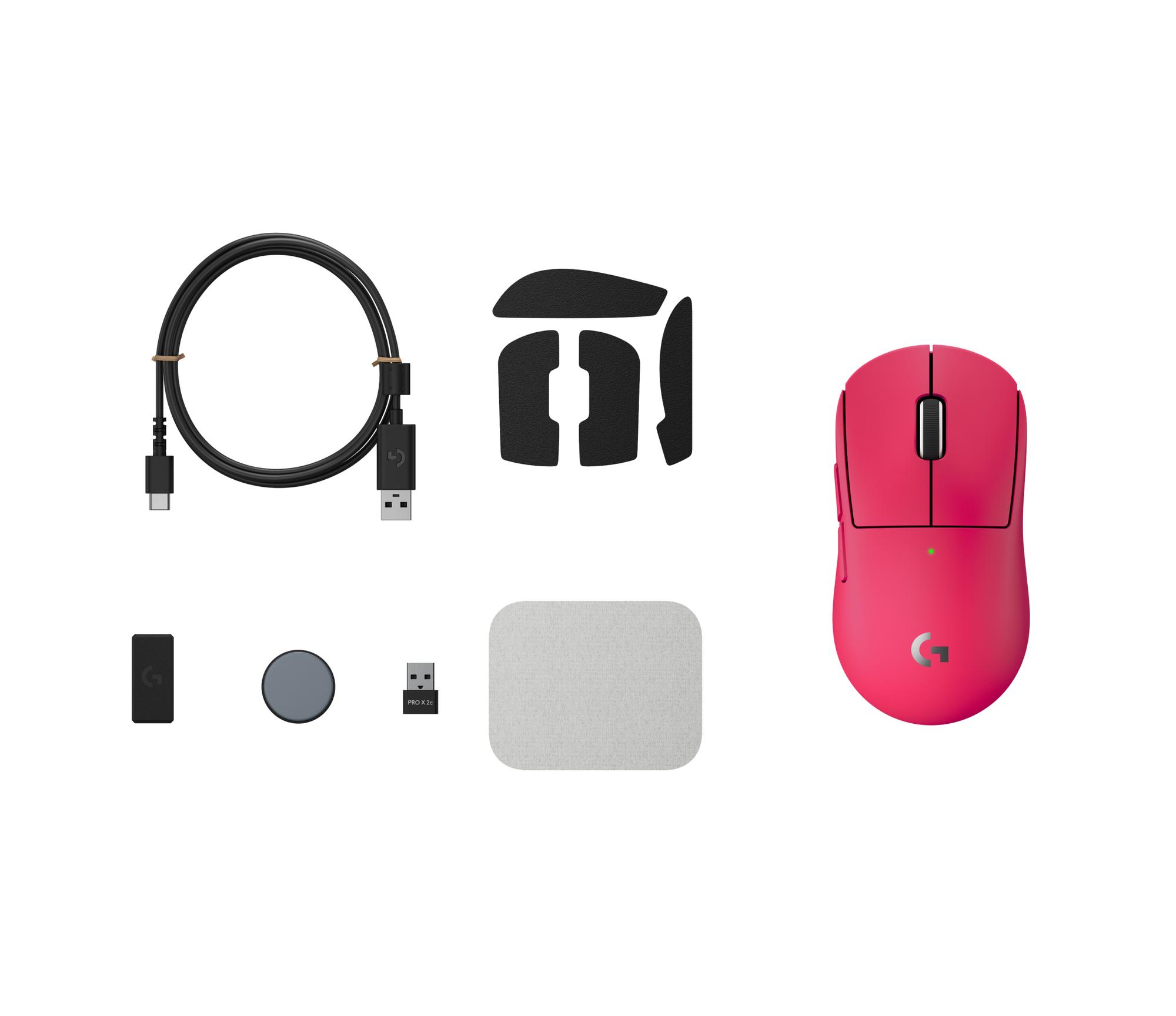 Logitech Ratón G Pro X Superlight 2c Compact Lightspeed / 910-007545 Rosa