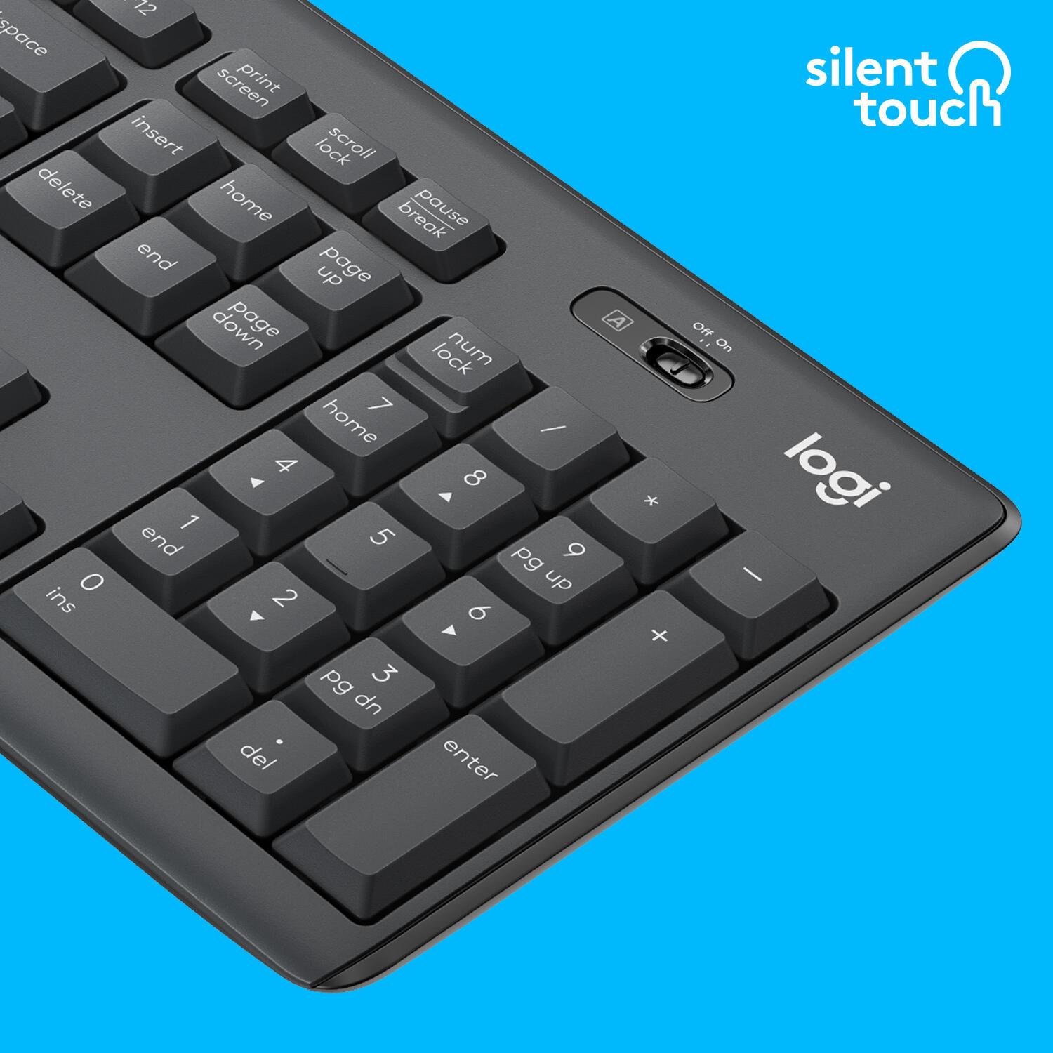 Logitech Maus- und Tastatur-Set MK295 Silent / 920-009800 Graphit