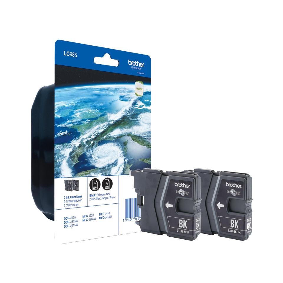 Brother Tinta LC-985BKBP2 / LC985BKBP2 Negro Doppelpack