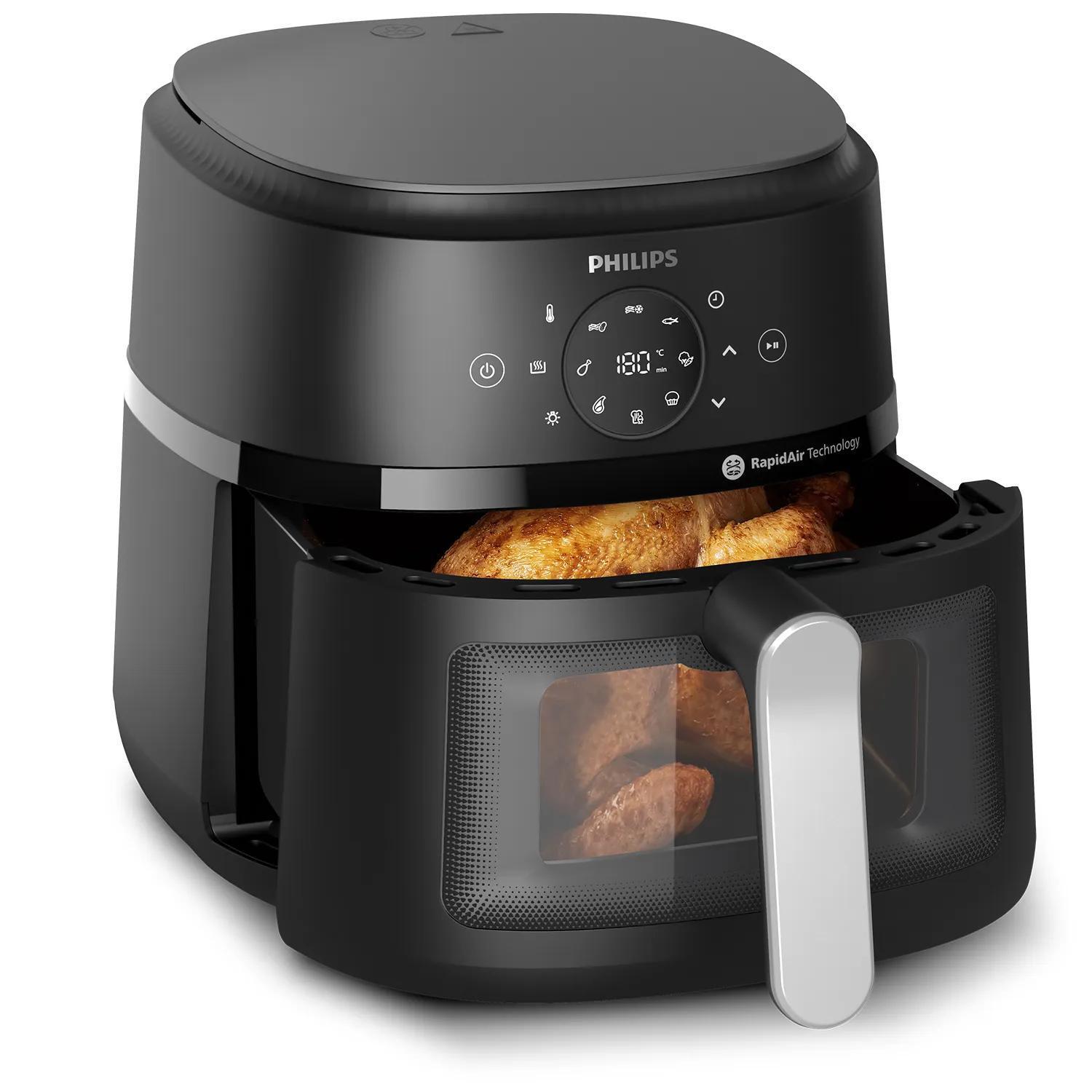 Philips Heißluft Fritteuse Series 2000 6,2L / NA231/00 Schwarz XL