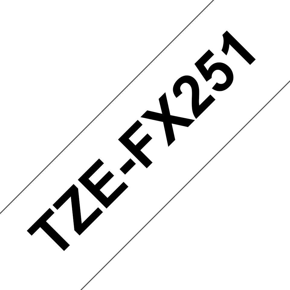 Brother Cinta de color TZE-FX251 / TZEFX251 Negro, blanco