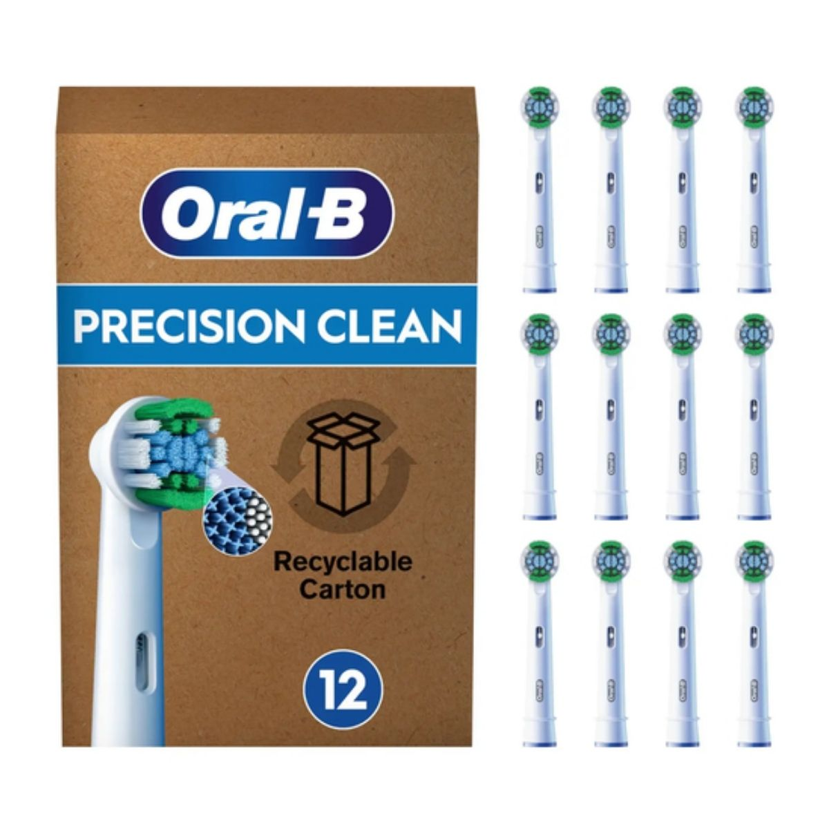 Oral-B Sonic toothbrush head 12x Precis / 8006540855683 White
