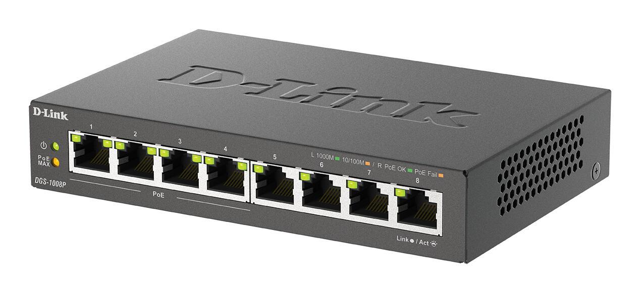 D-Link Switch GS1008P / DGS-1008P/E Noir