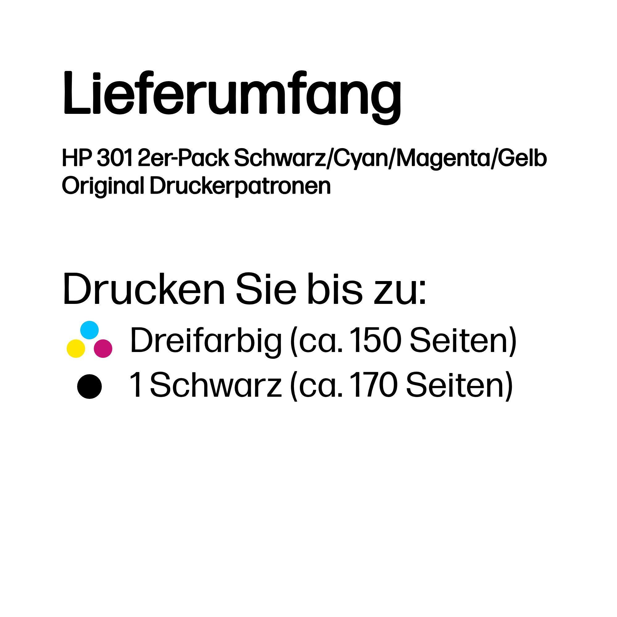 HP Tinta 301 / N9J72AE BK,C,M,Y Multipack