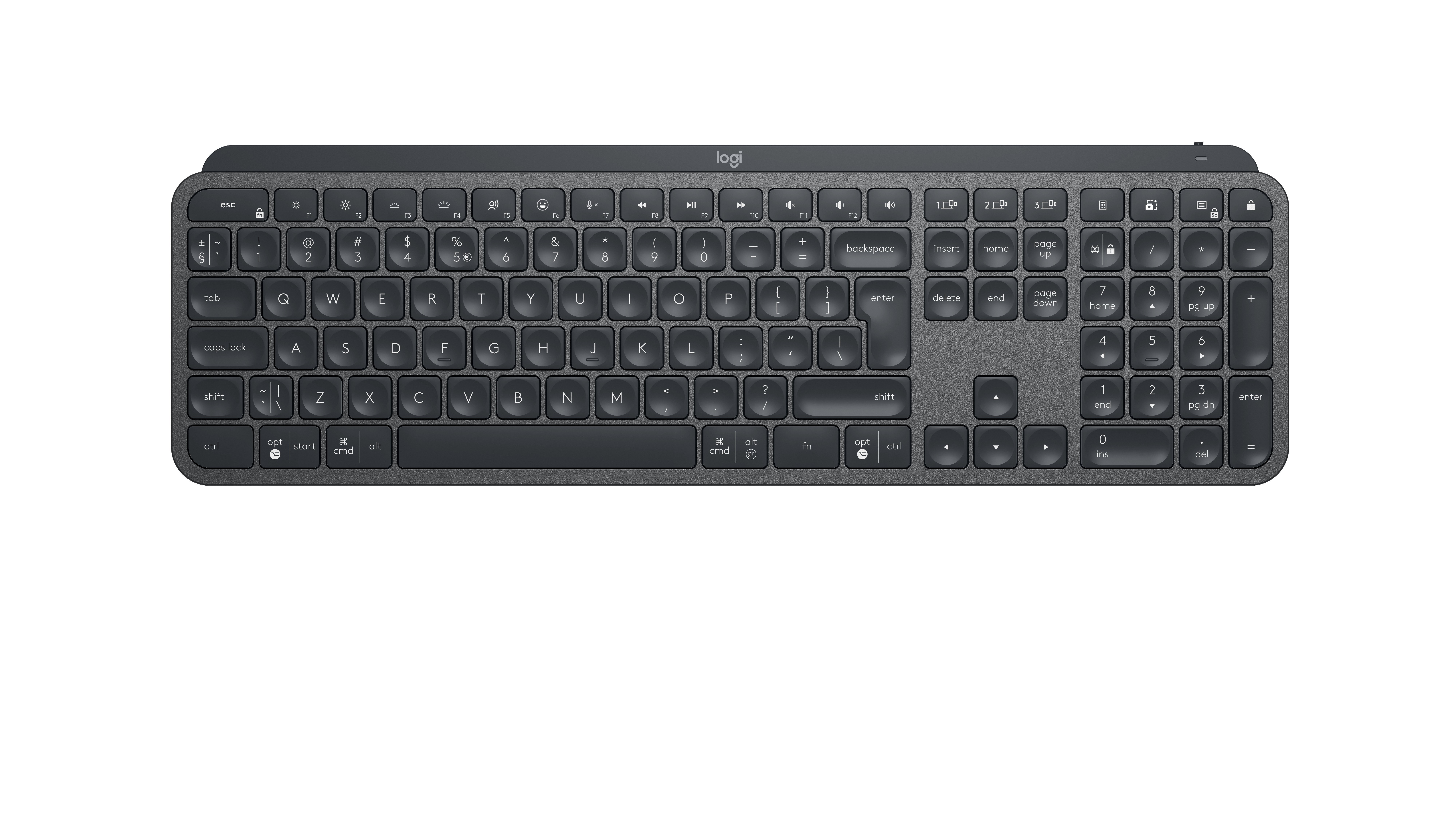Logitech Tastatur ZMXKEYB / 920-010244 Dunkel Grau