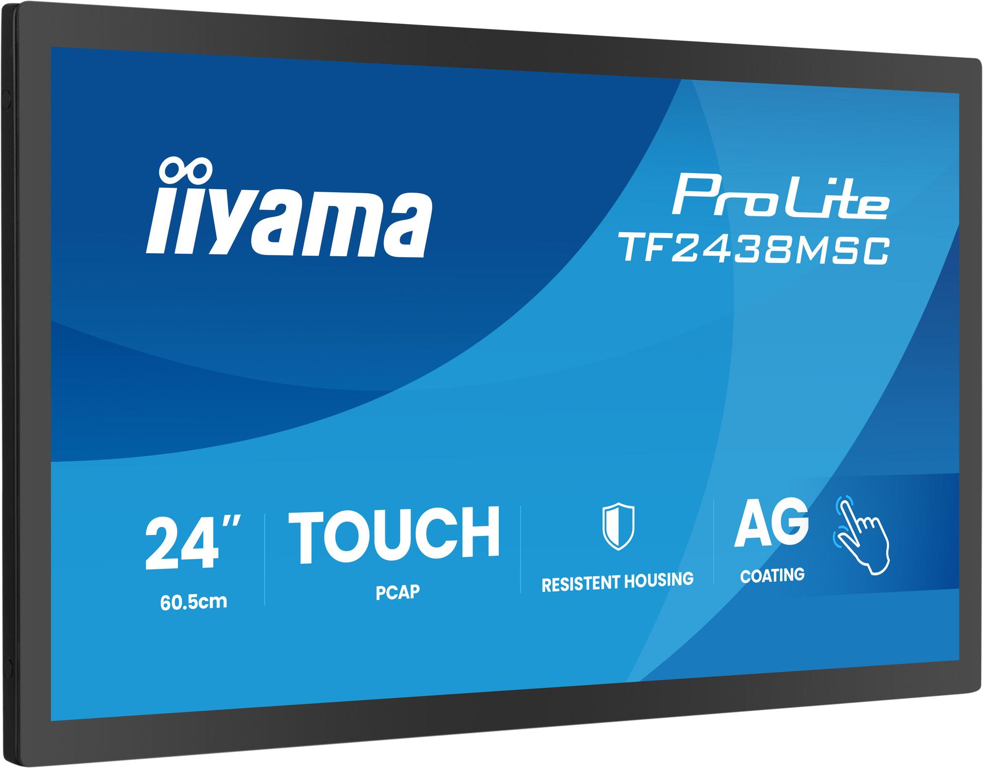 iiyama Monitor ProLite TF2438MSC / TF2438MSC-B2 Black 60.5 cm (23.8")