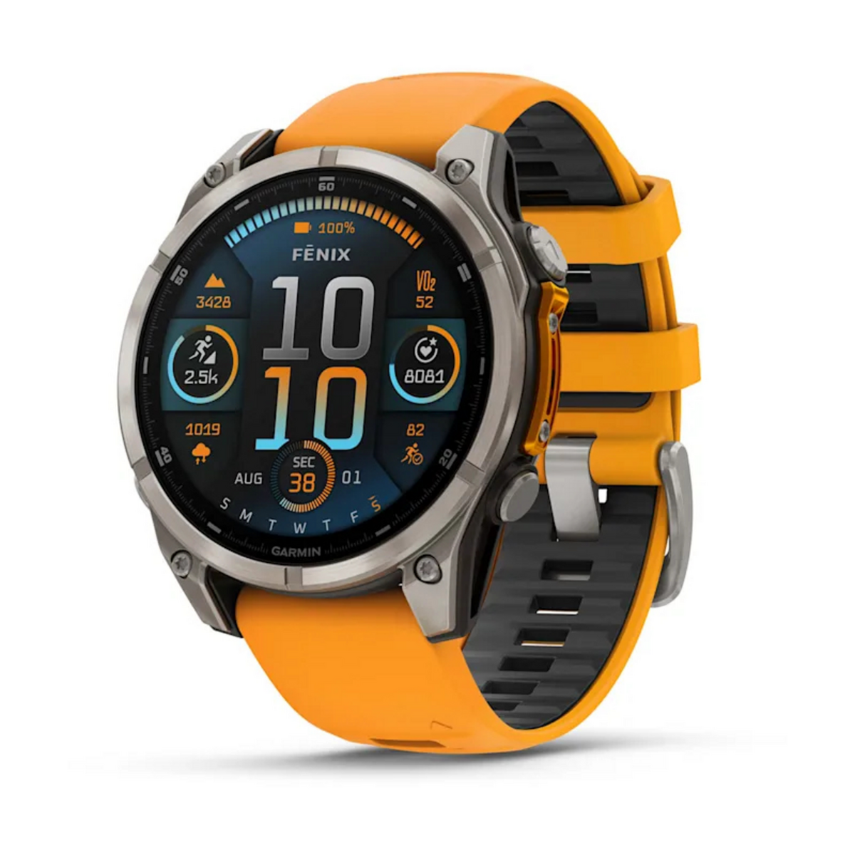 Garmin Para llevar fenix 8 Sapphire / 010-02904-11 Grau/Orange
