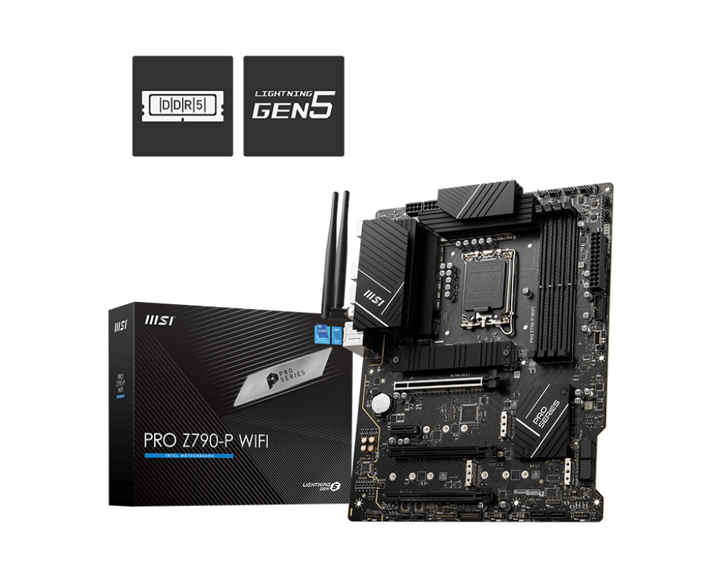 MSI Mainboard PRO Z790-P WIFI / 7E06-001R Schwarz