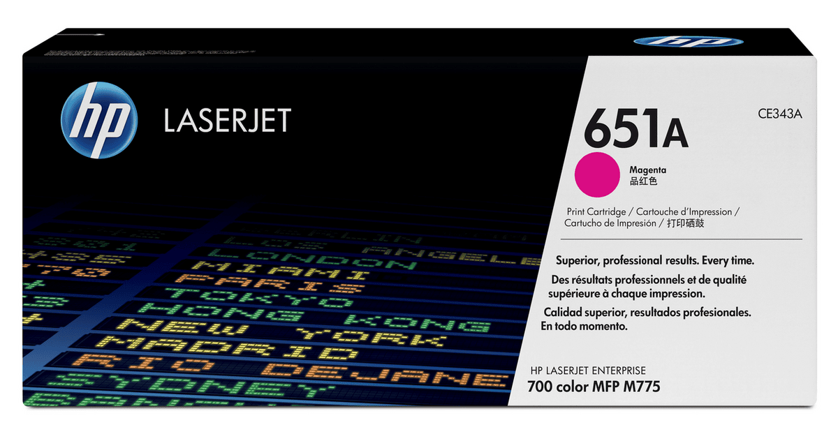 HP Tóner 651A / CE343A Magenta