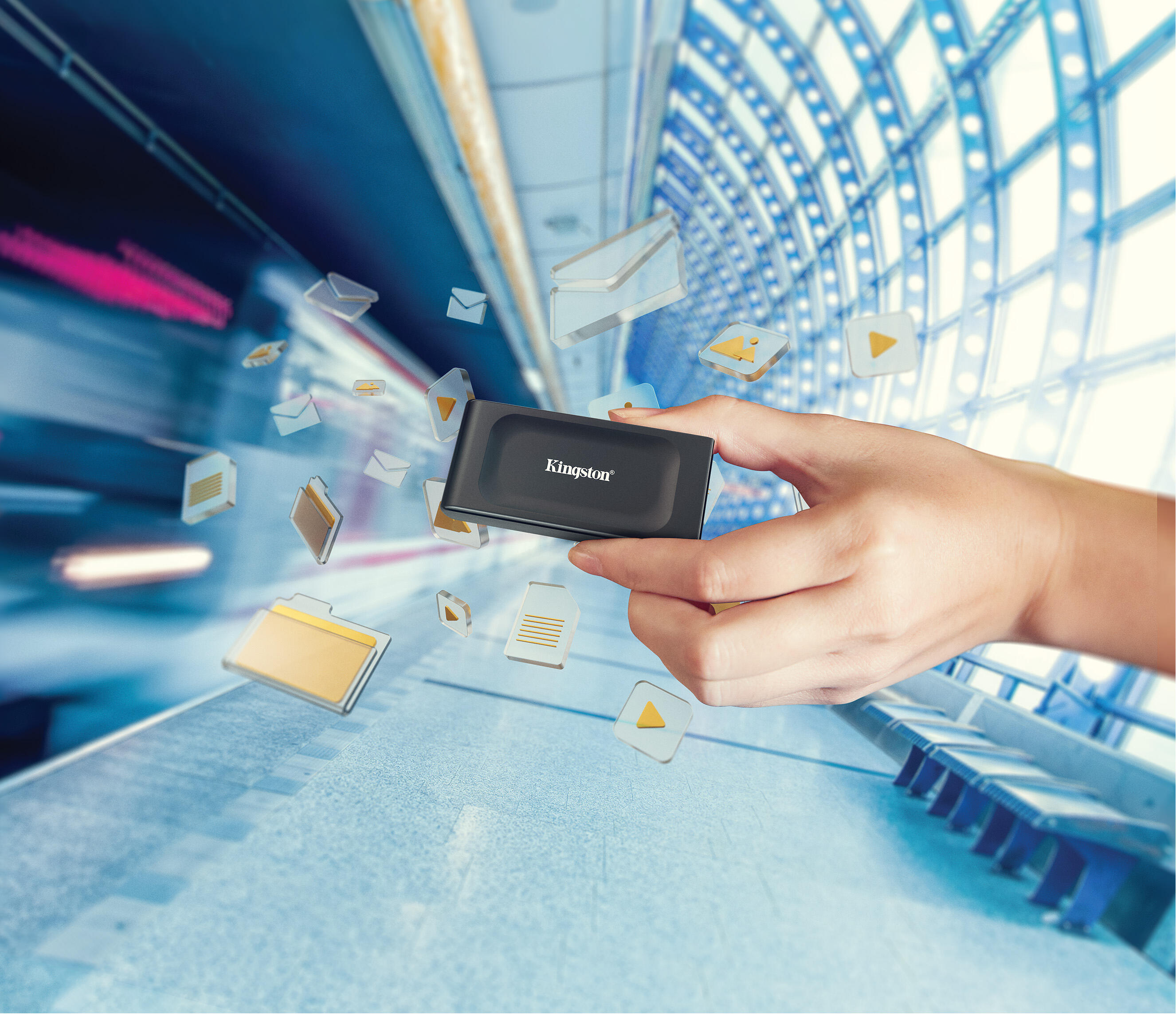 Kingston SSD esterno XS1000 1TB / SXS1000/1000G Nero