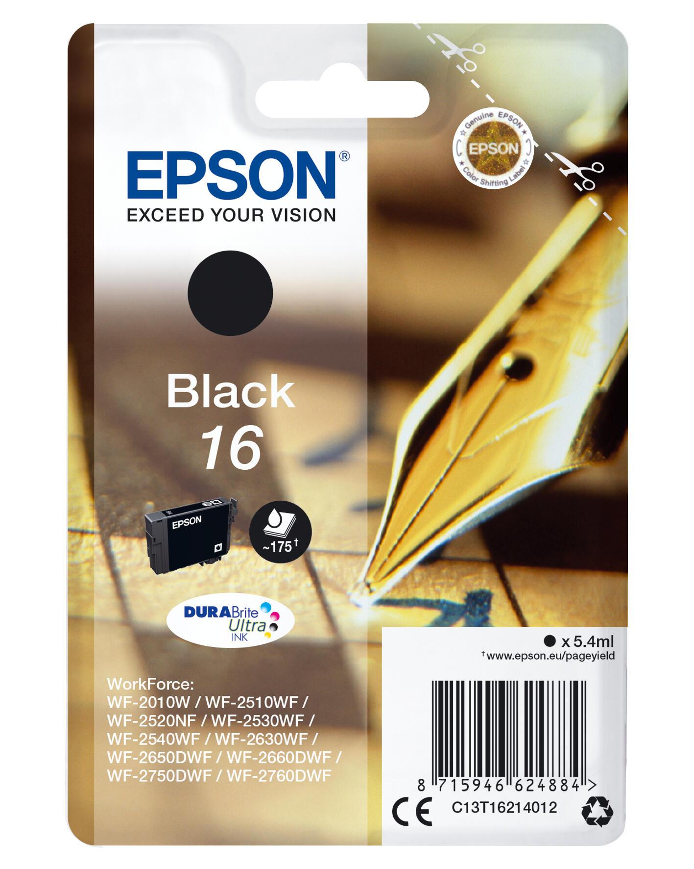 Epson Ink 16 / C13T16214012 Black Standard