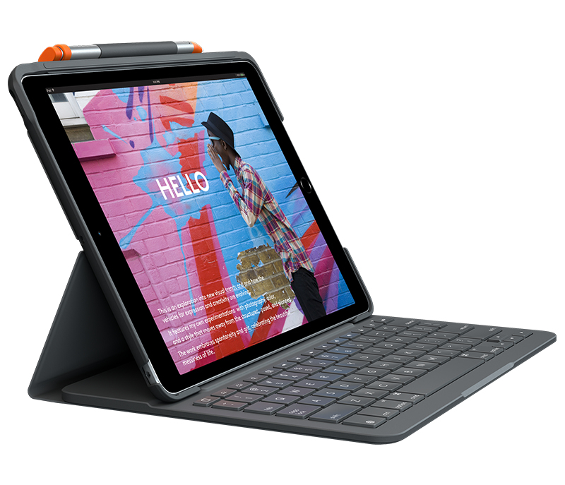 Logitech Coperchio e tastiera Slim Folio iPad / 920-009474 Grafite