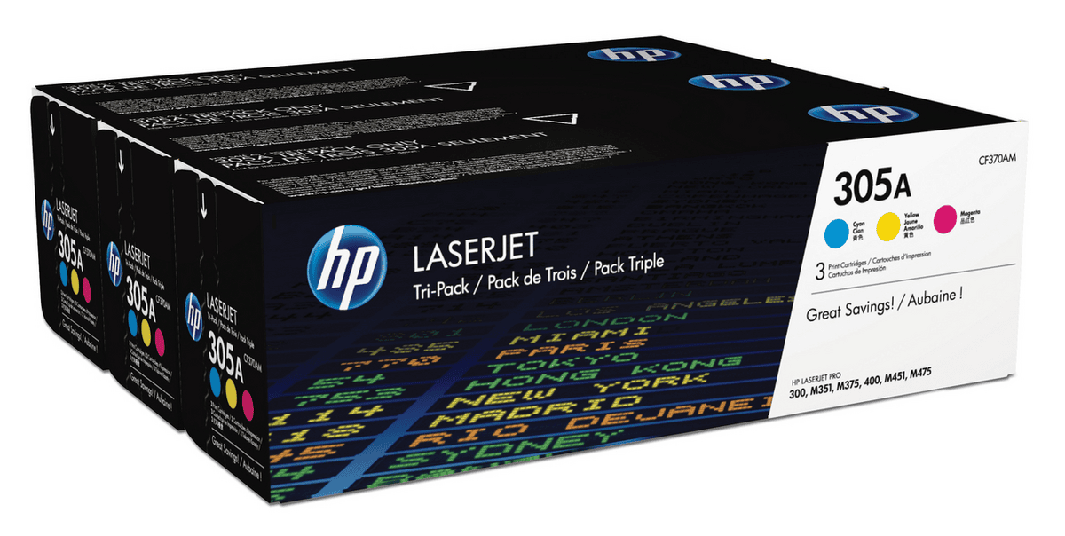 HP Toner 305A / CF370AM C,M,Y Multipack