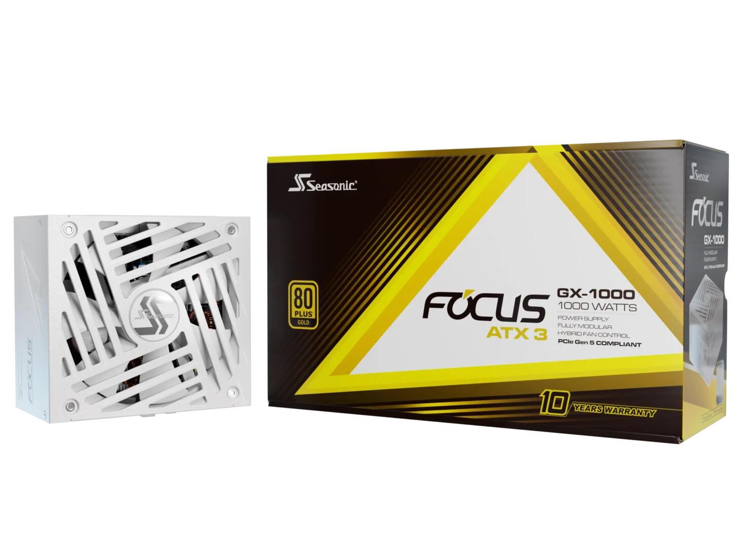 Seasonic Alimentation pour PC Focus GX-1000 / FOCUS-GX-1000-V4-WHITE Blanc