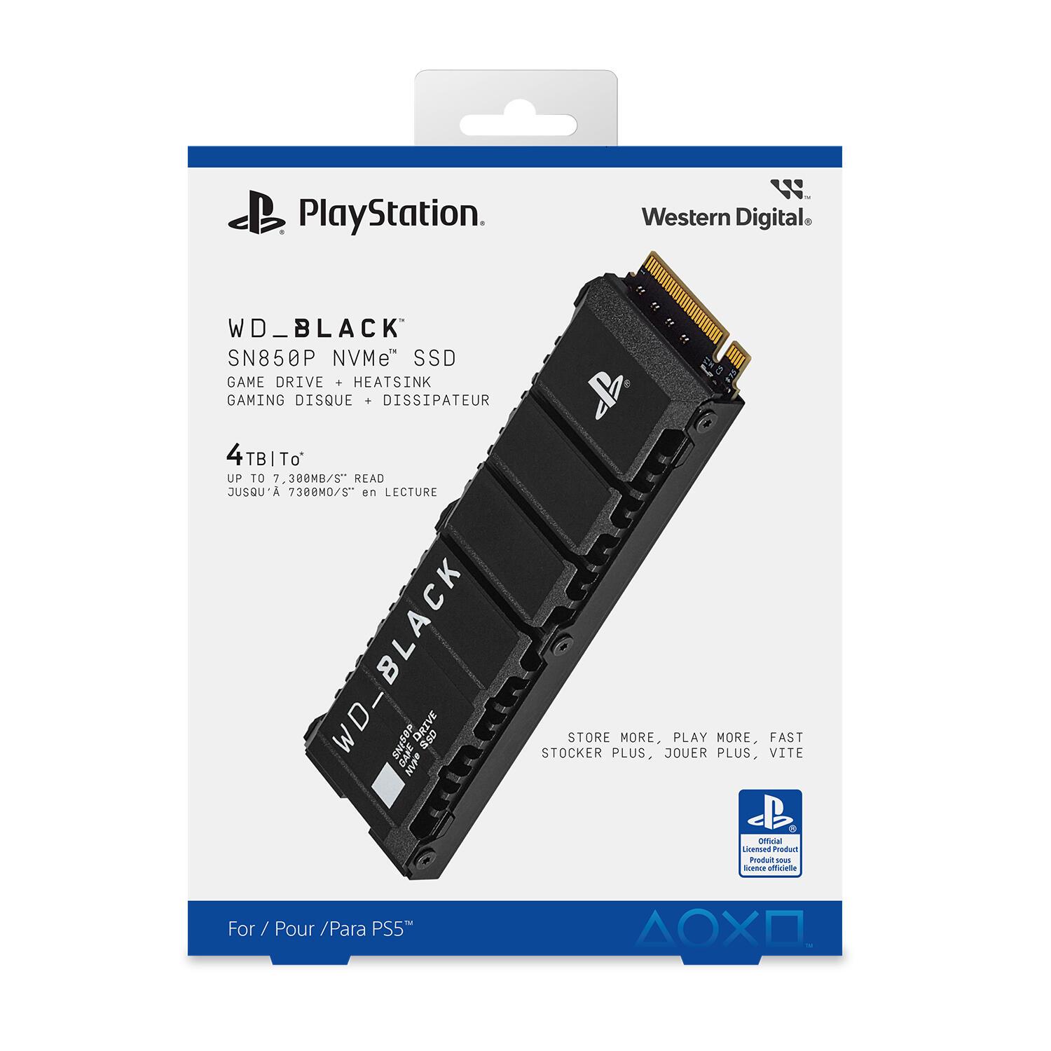 Western Digital M.2 SSD SN850P mit Heatsink für PS5 / WDBBYV0020BNC-WRSN Mehrfarbig
