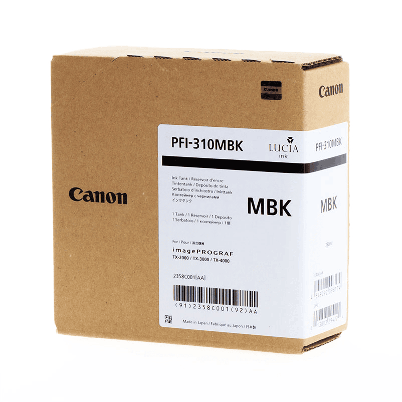 Canon Tinta PFI-310MBK / 2358C001 Negro mate