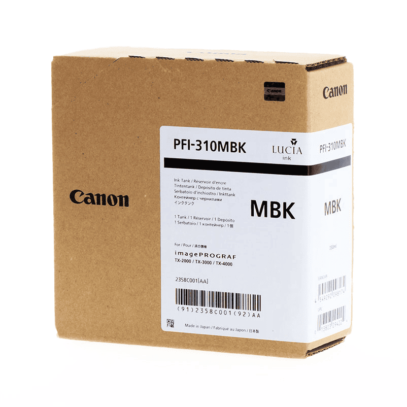 Canon Tinta PFI-310MBK / 2358C001 Negro Mate Estándar