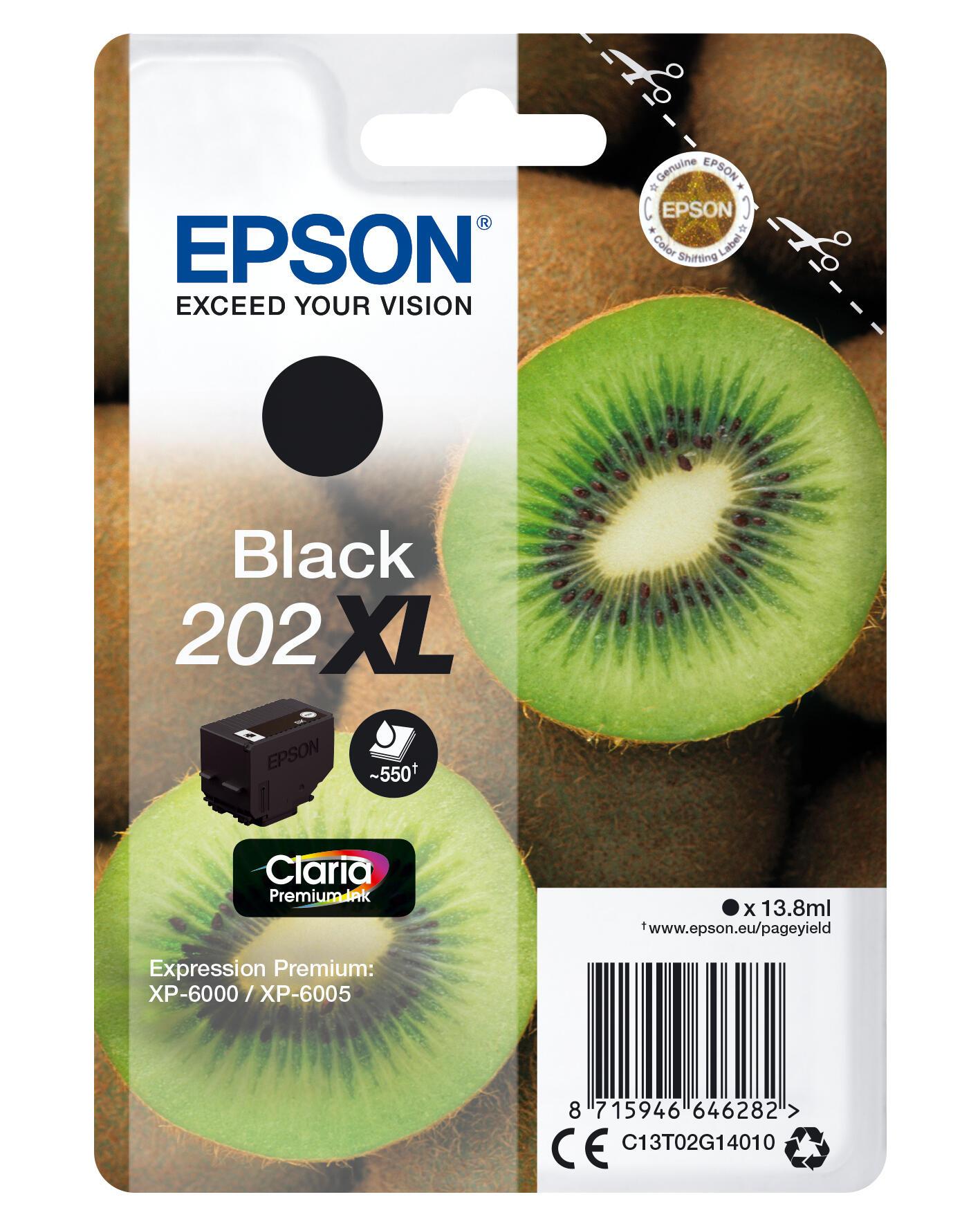 Epson Tinta 202XL / C13T02G14010 Negro XL