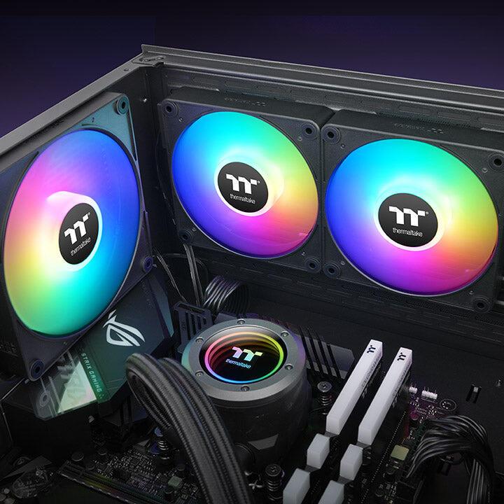Thermaltake Ventilador CT140 EX ARGB Sync / CL-F182-PL14SW-A Negro 3-Pack