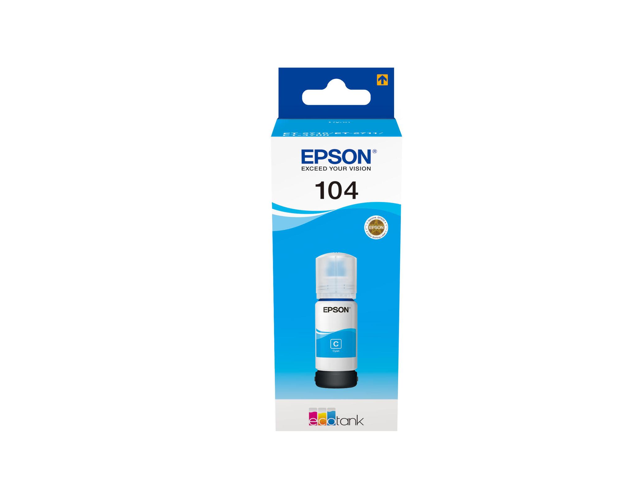 Epson Ink 104 / C13T00P240 Cyan Standard
