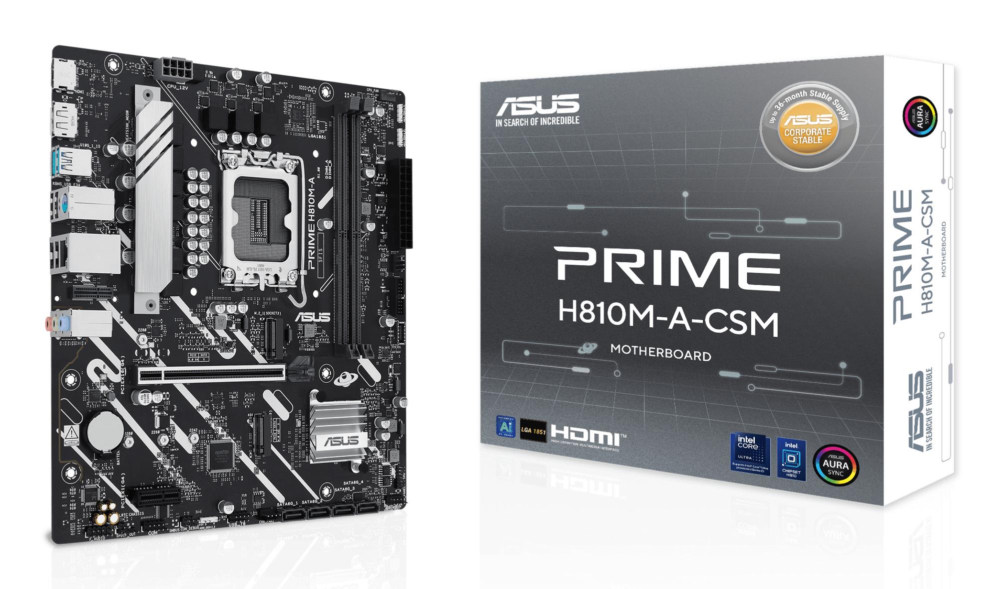 ASUS Carte mère PRIME H810M-A-CSM / 90MB1KK0-M0EAYC Noir