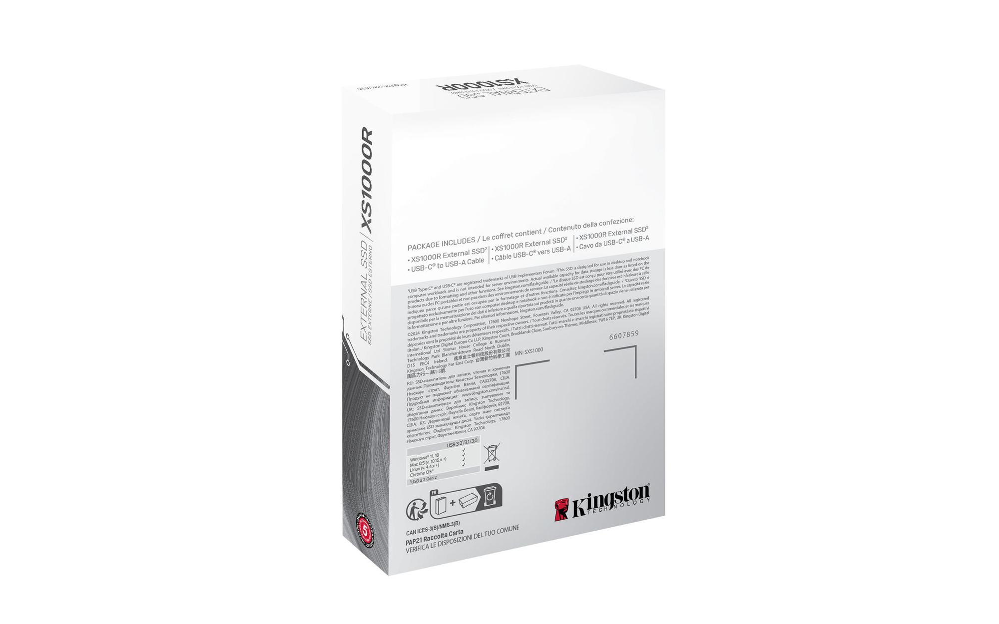 Kingston SSD esterno XS1000 1TB / SXS1000R/1000G Rosso