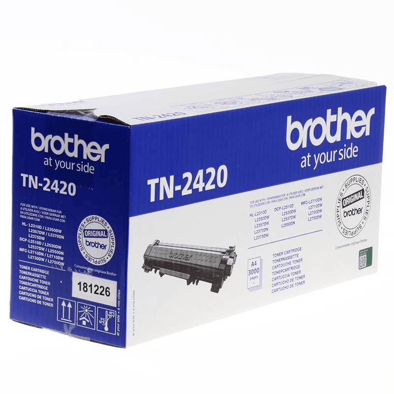 Genuine Brother TN2420, High Capacity Black Toner Cartridge, TN