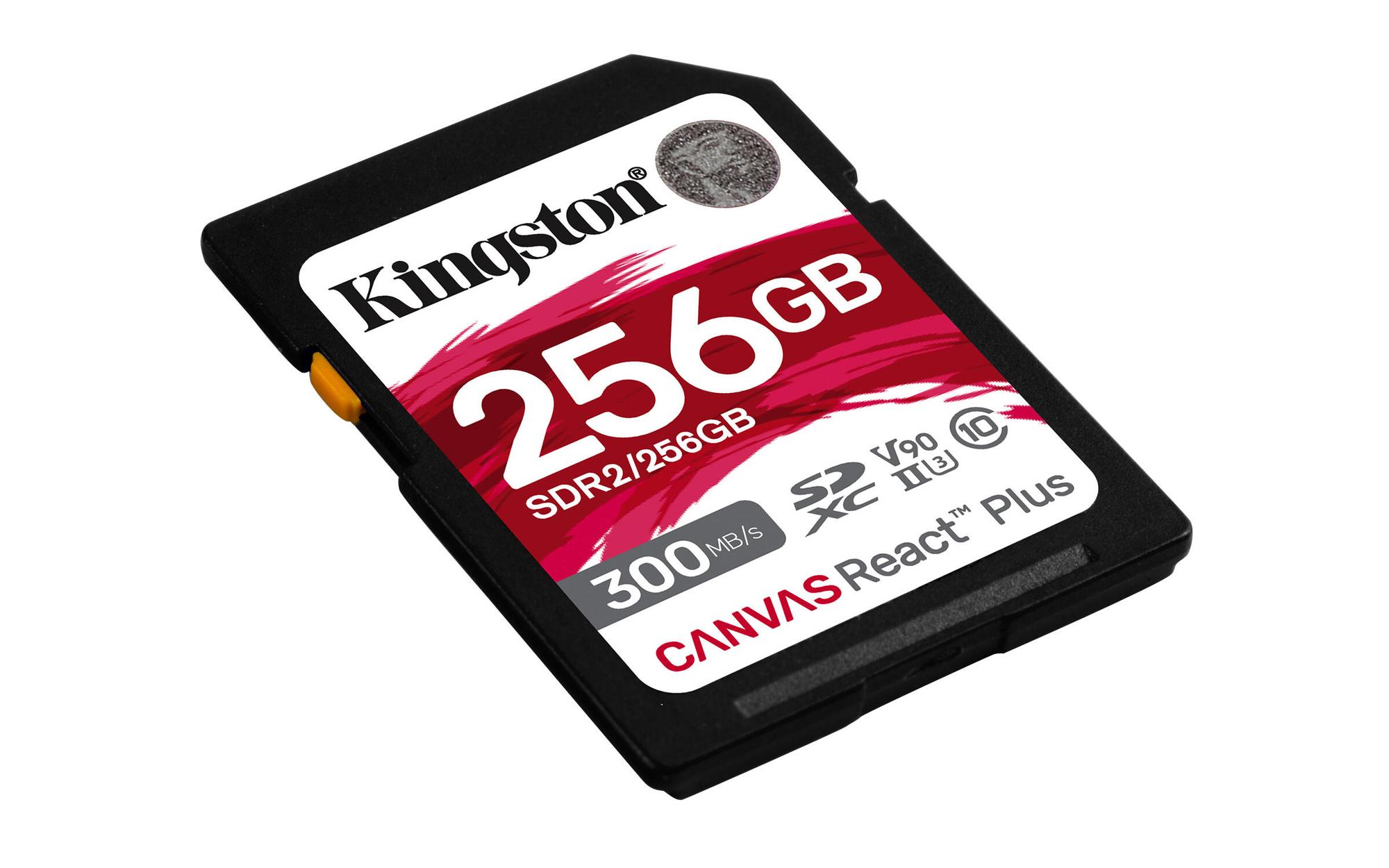 Kingston Scheda SD Canvas React Plus 256GB V90 / SDR2/256GB Nero