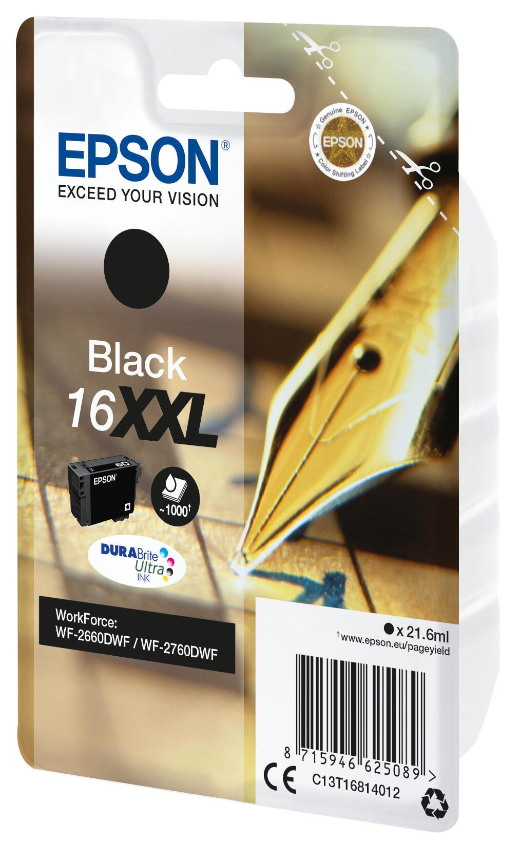Epson Inchiostro 16XXL / C13T16814012 Nero XXL