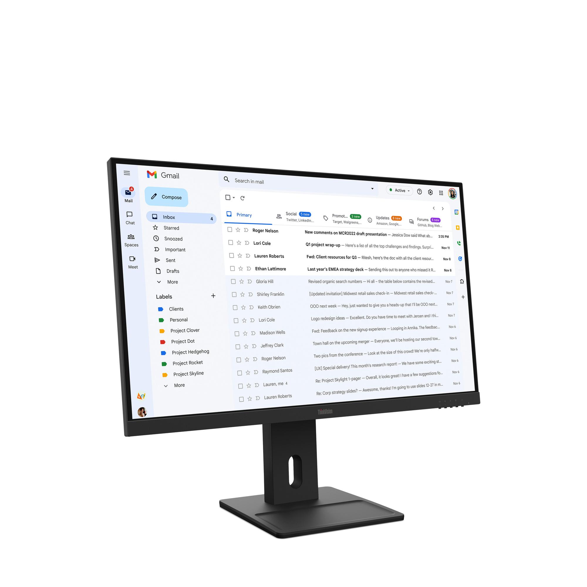 Lenovo Monitor ThinkVision E27-40 / 64BCMAT4EU Negro 68,6 cm (27")