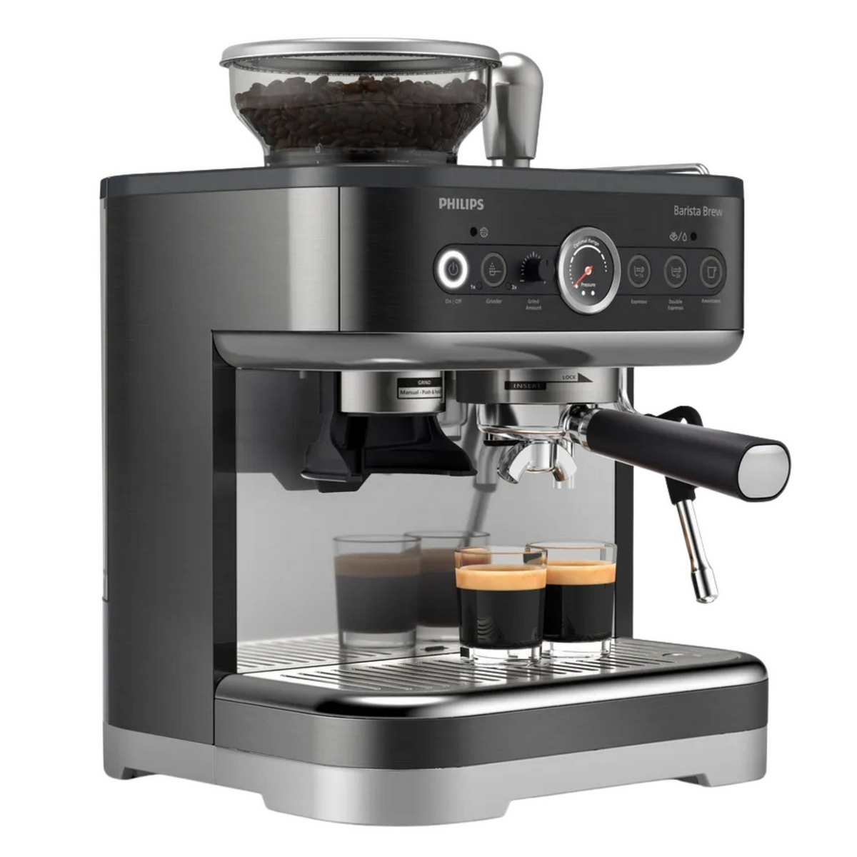 Philips Portafilter machine Barista Brew / PSA3218/10 Silver/Black