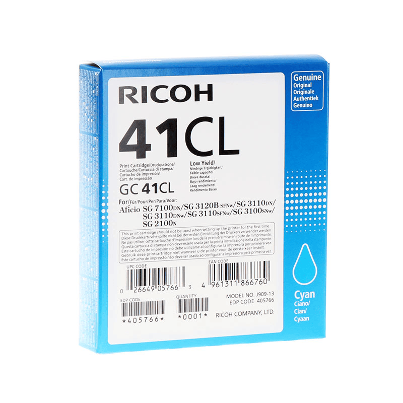 Ricoh Encre GC41CL / 405766 Cyan