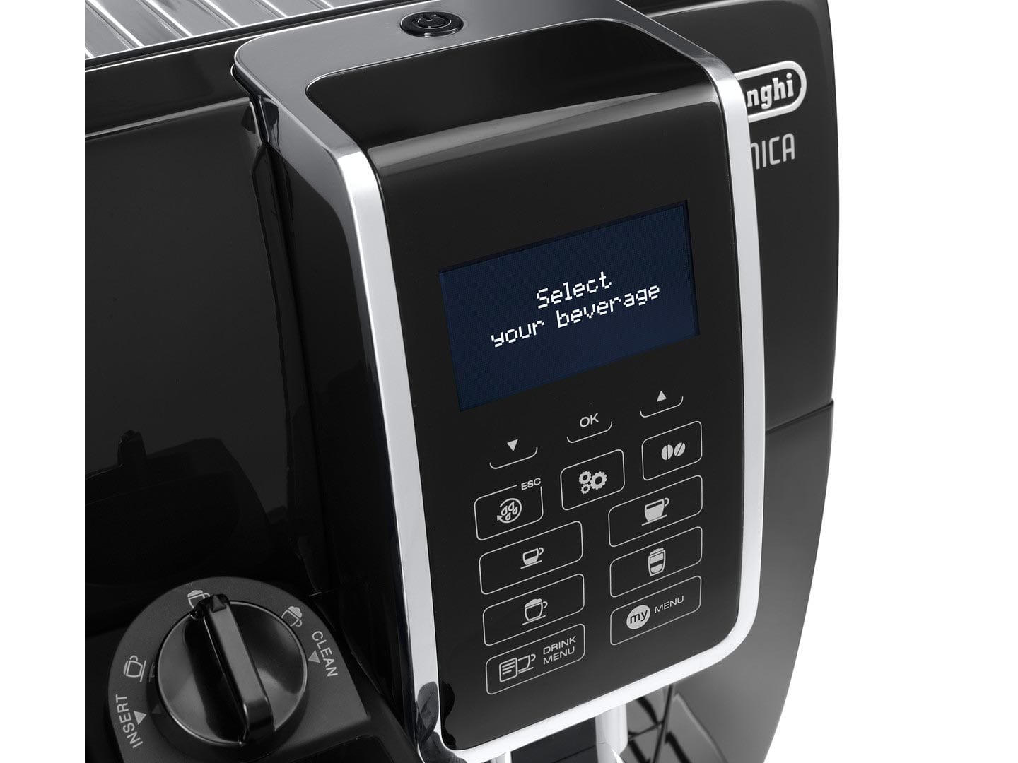 De’Longhi Macchina da caffè completamente automatica DINAMICA ECAM 350.55.B / ECAM350.55.B Nero, acciaio inox Standard