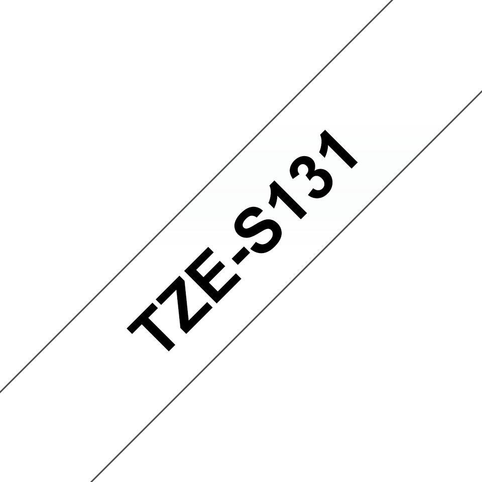 Brother Nastro colorato TZE-131 / TZE131 Nero su trasparente