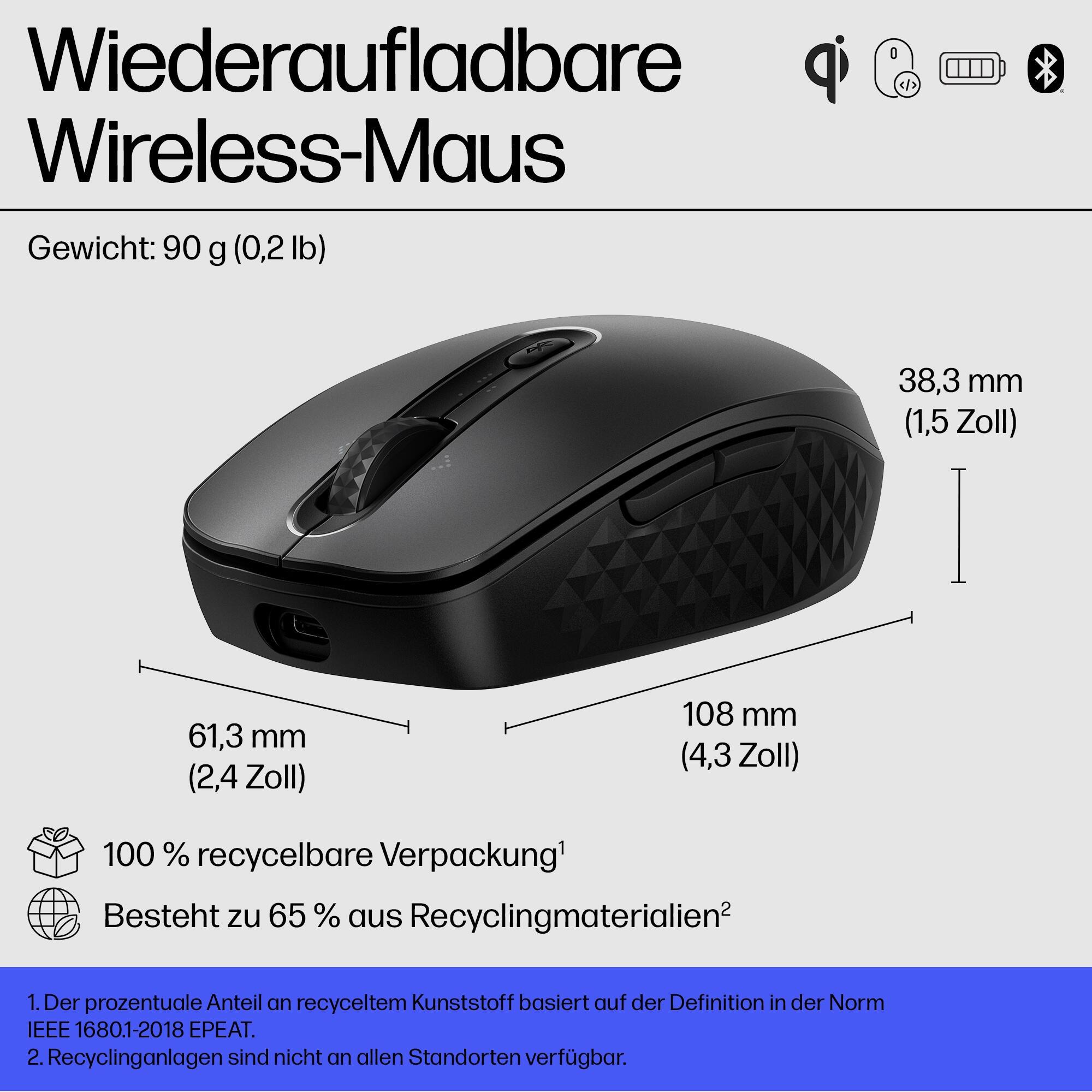 HP Mouse 695 / 8F1Y4AA#ABB Nero