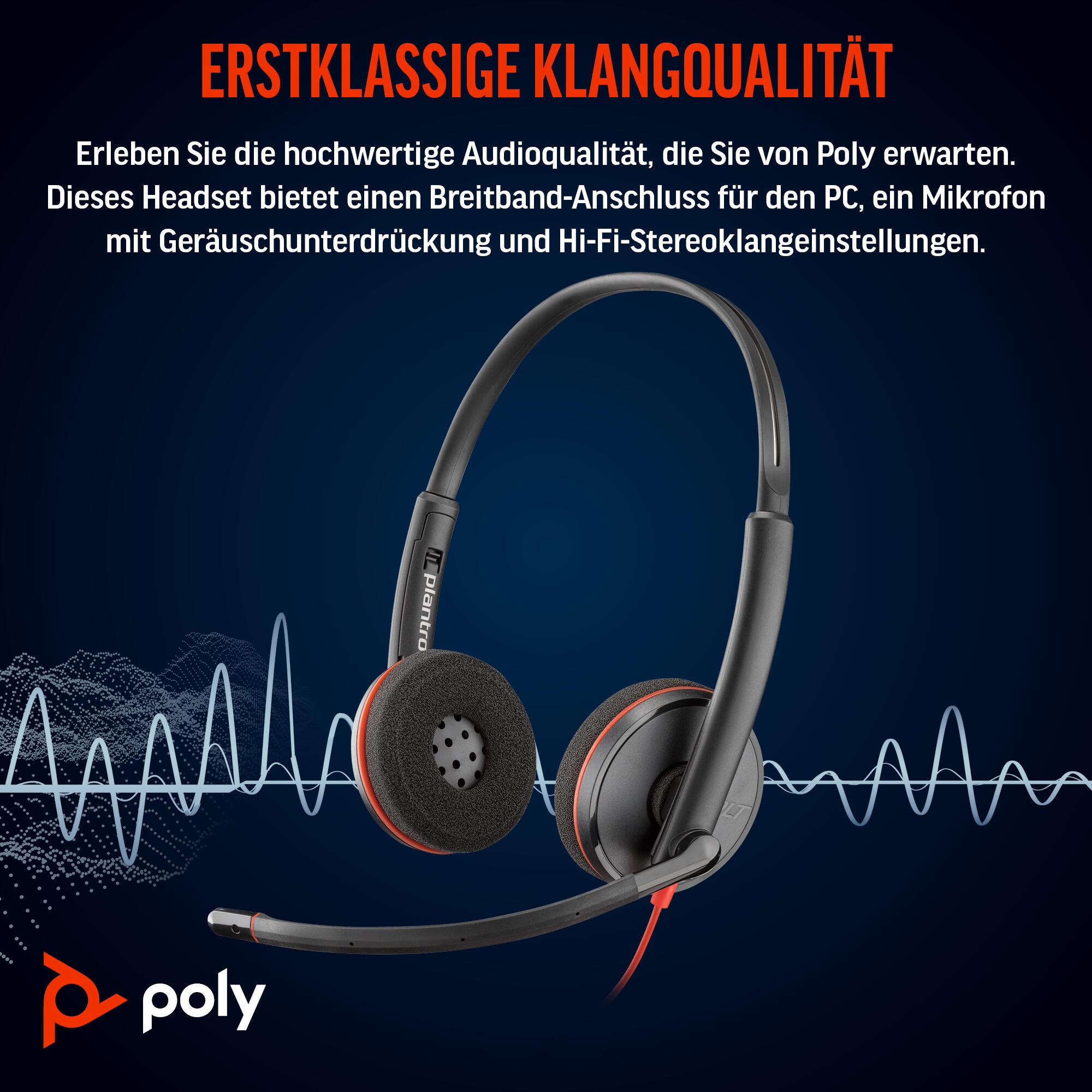 Plantronics/Poly Auriculares Blackwire 3220 / 8X228A6 Negro