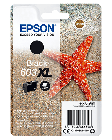 Epson Tinte 603XL / C13T03A14010 Schwarz