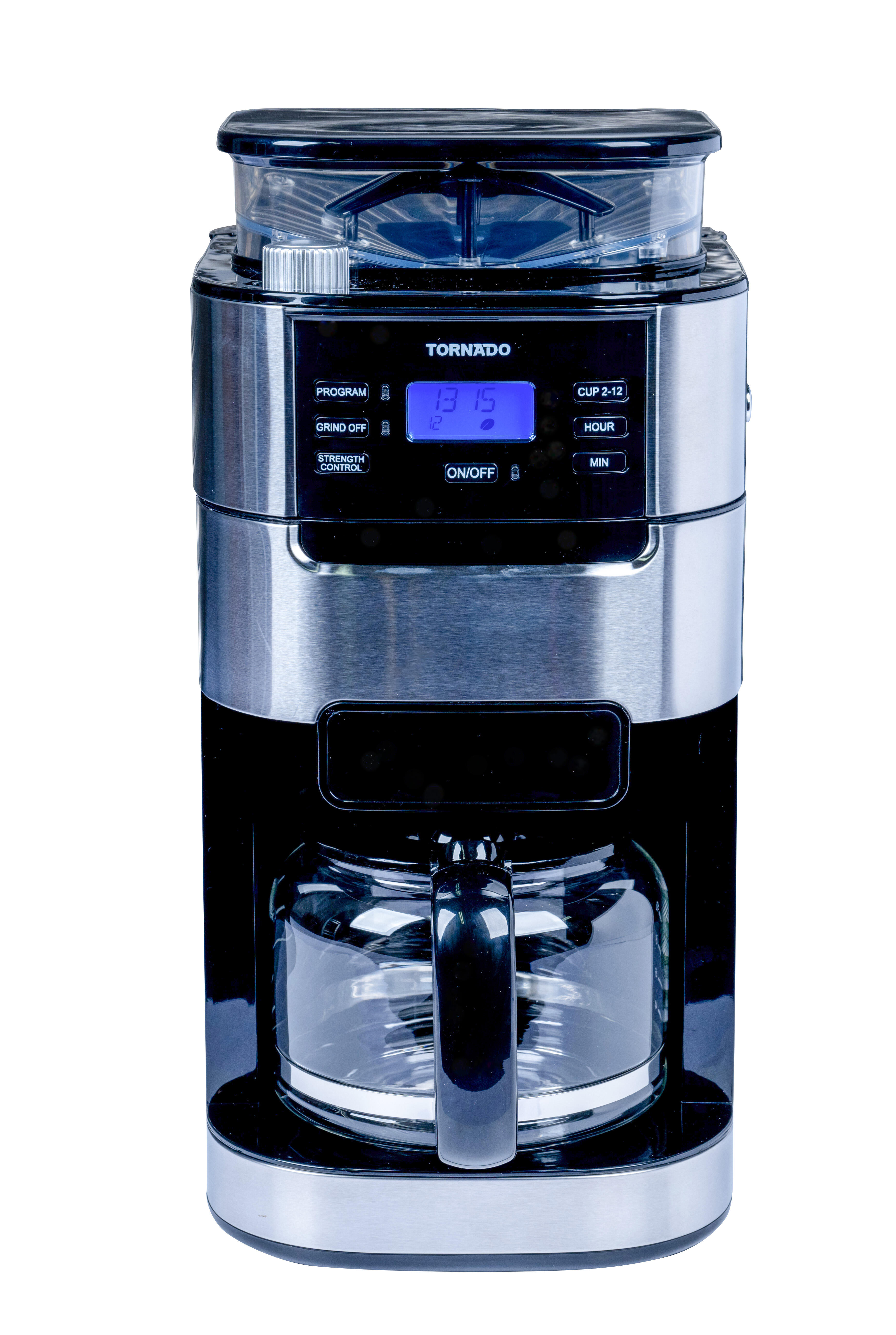 TORNADO Cafetera de filtro TCM1025A-GS Negro