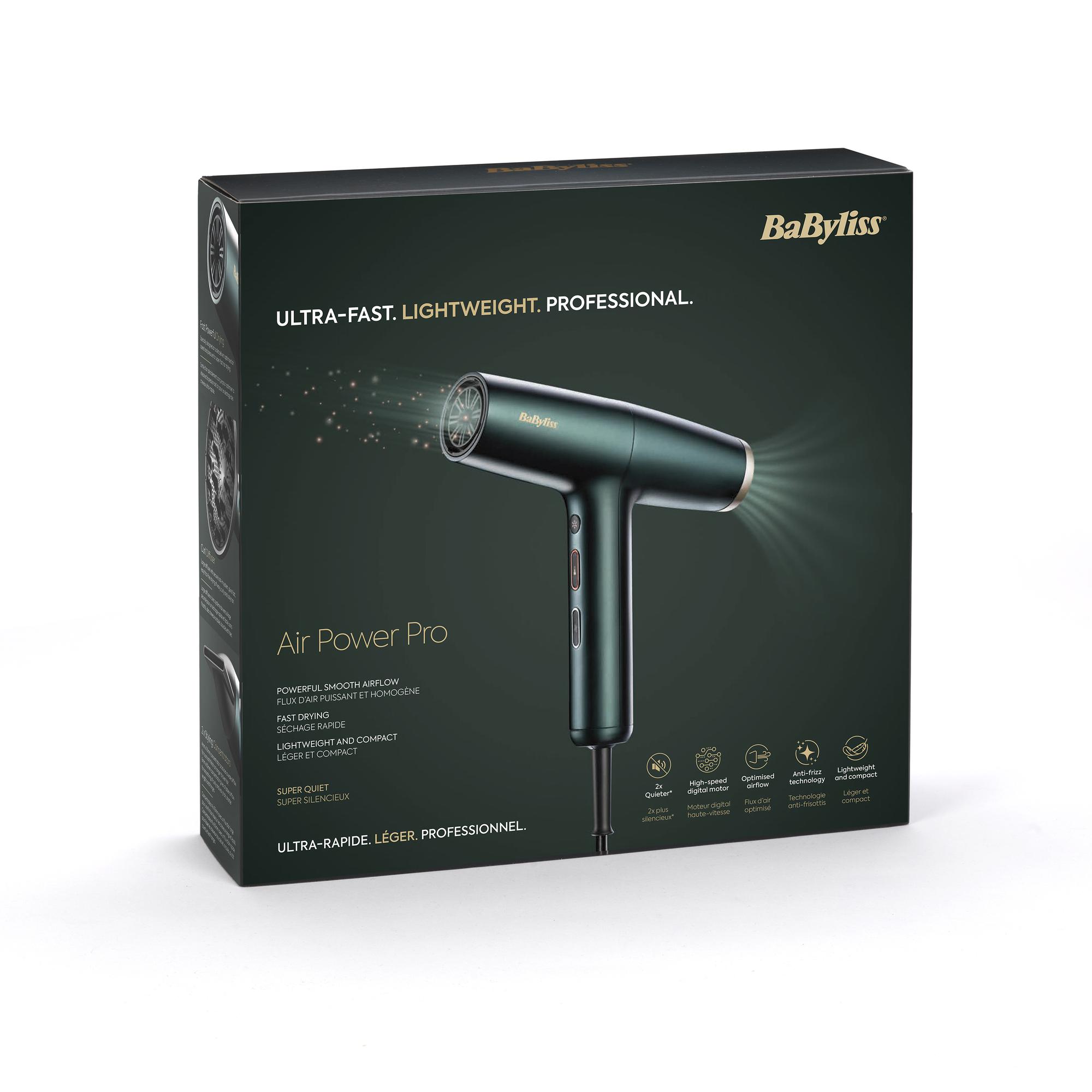 BaByliss Hair dryer Air Power Pro / D6555DCHE Gold, green