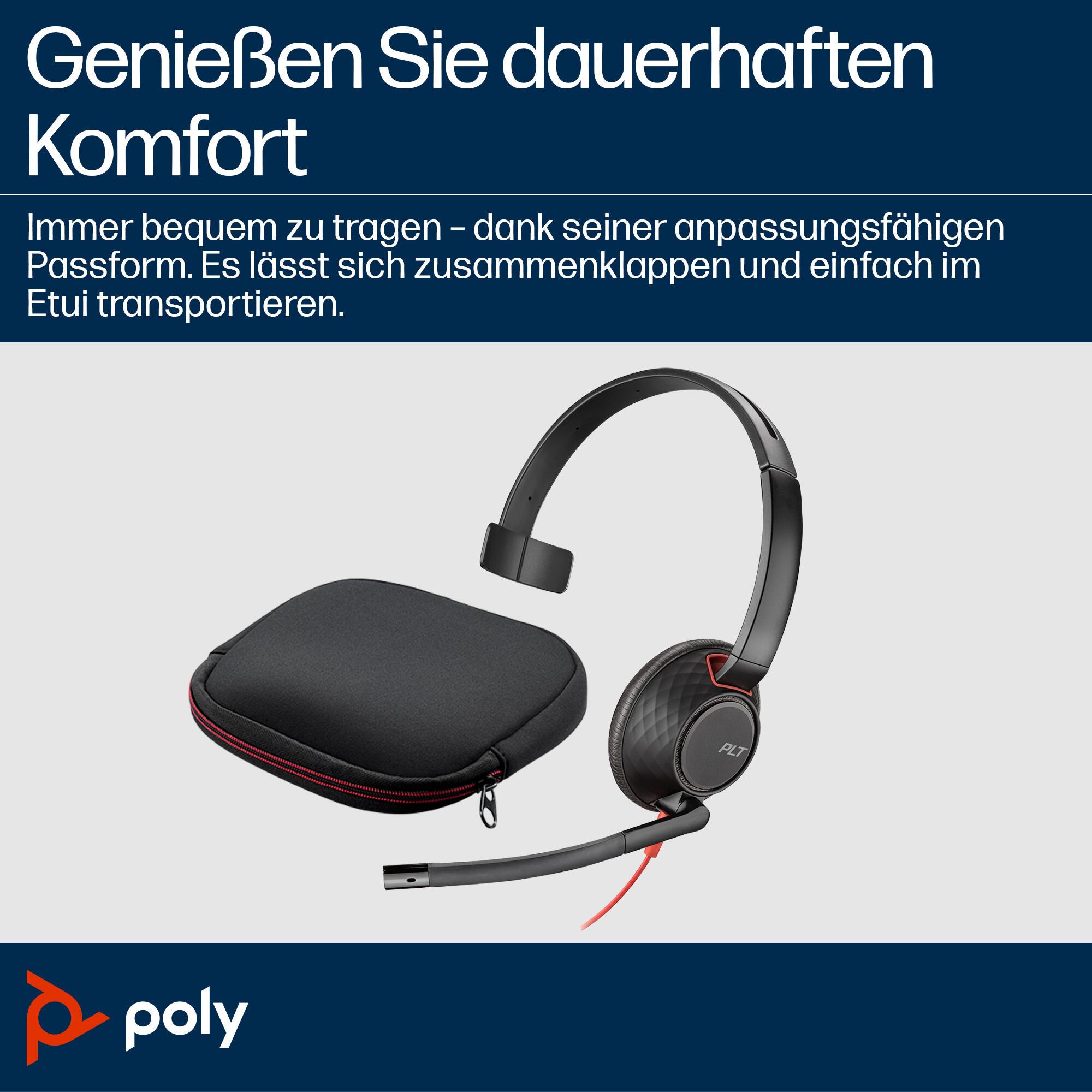 Plantronics/Poly Auriculares Blackwire 5210 Mono USB-C MS / 8X230A6 Negro