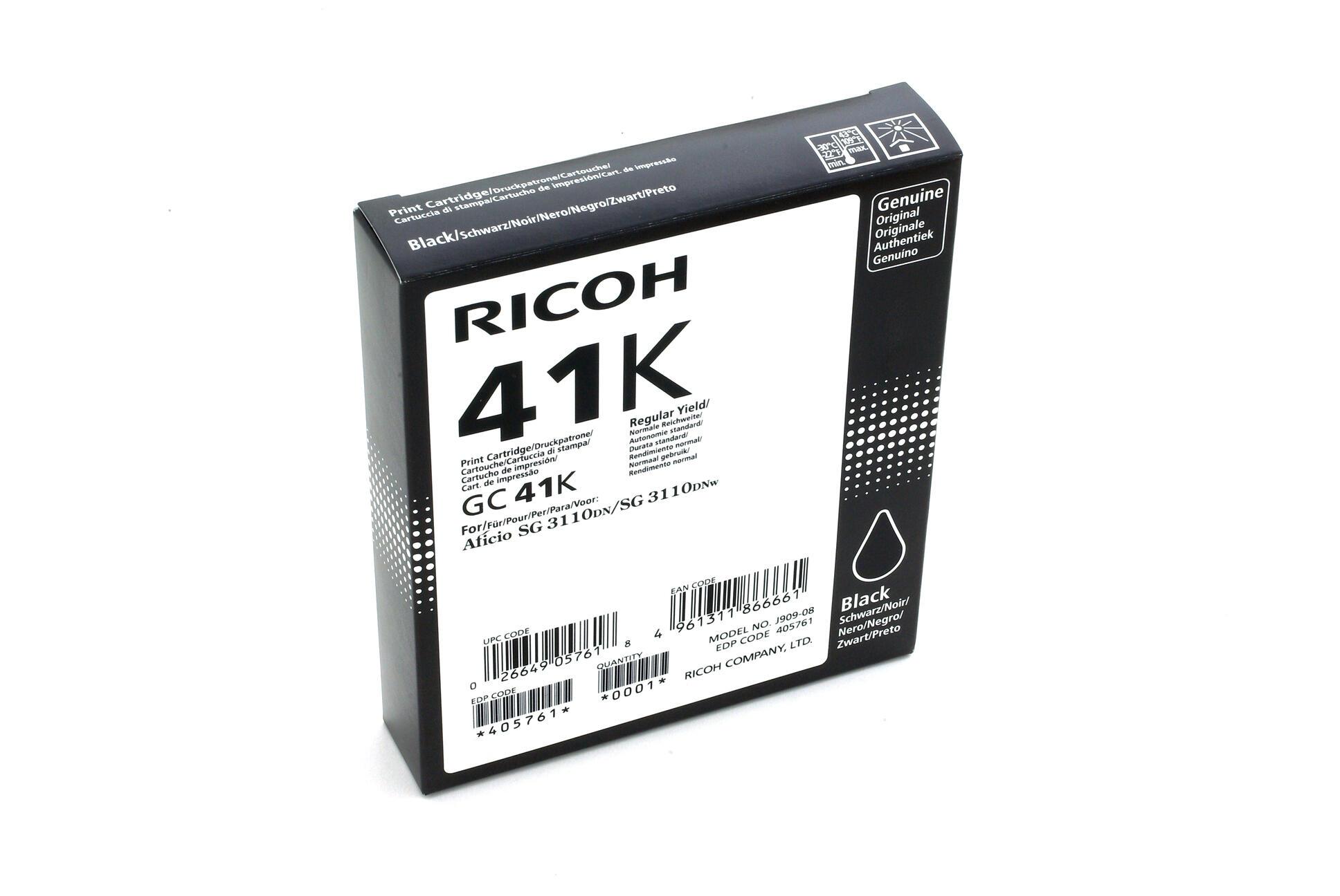 Ricoh Encre GC41K / 405761 Noir Standard