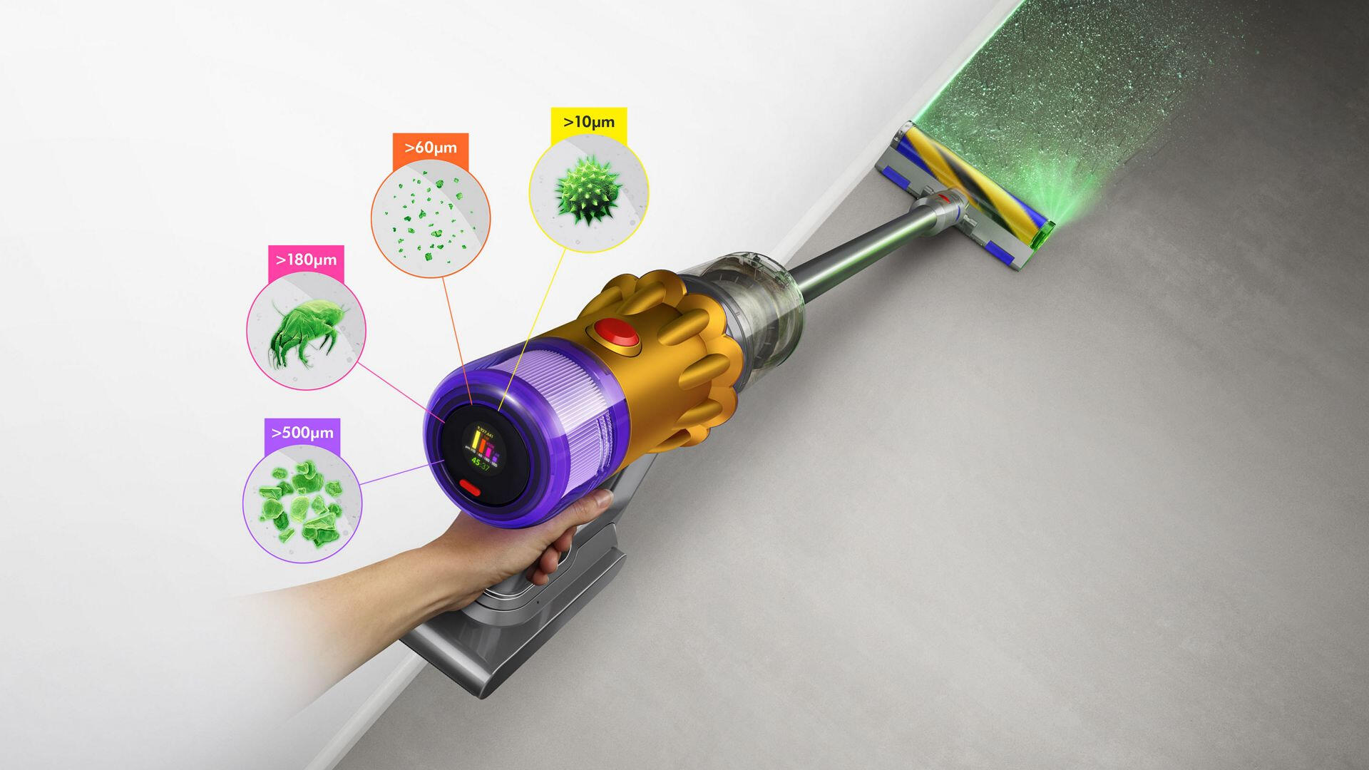 Dyson Aspirateur à main V12 Detect Slim Absolute / 448884-01 Nickel, jaune