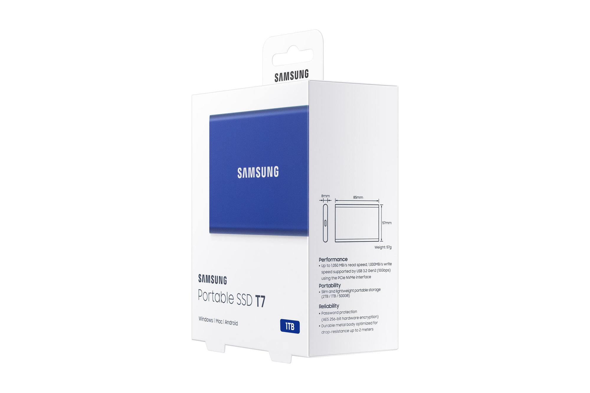 Samsung SSD esterno T7 1TB / MU-PC1T0H/WW Blu