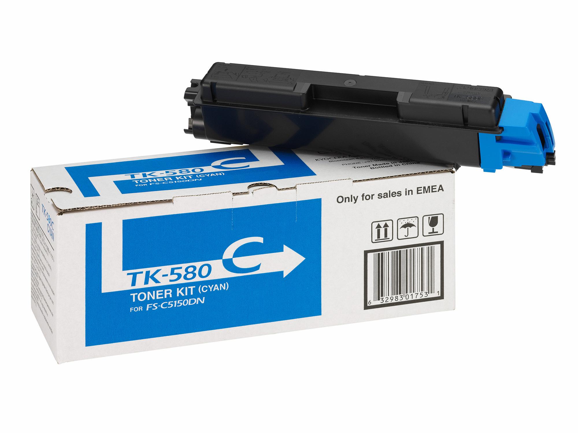KYOCERA Toner TK-580C / 1T02KTCNL0 Ciano Standard