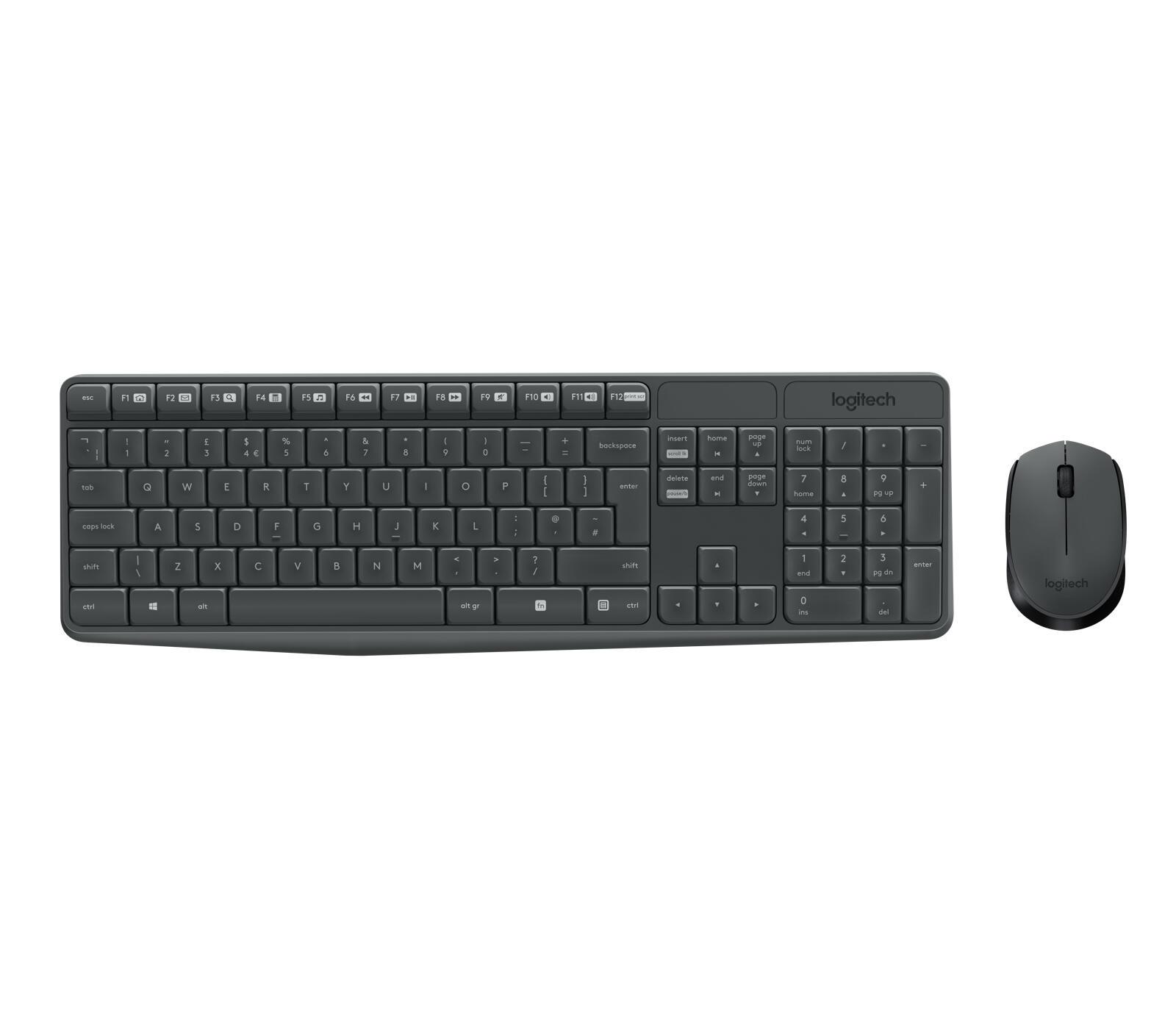 Logitech Set di mouse e tastiera MK235 / 920-007931 Grigio