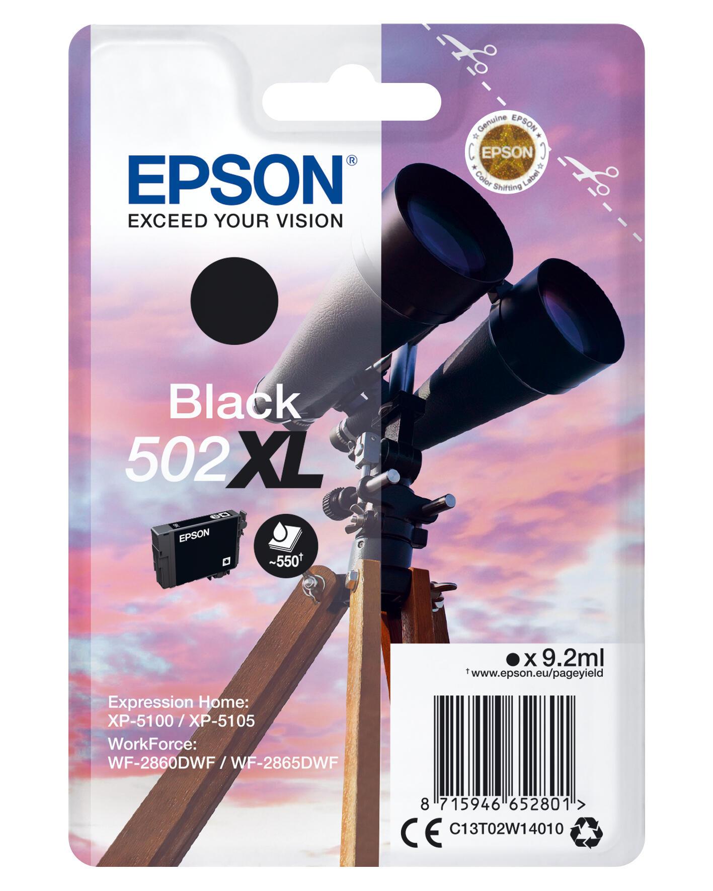 Epson Tinta 502XL / C13T02W14010 Negro Standard