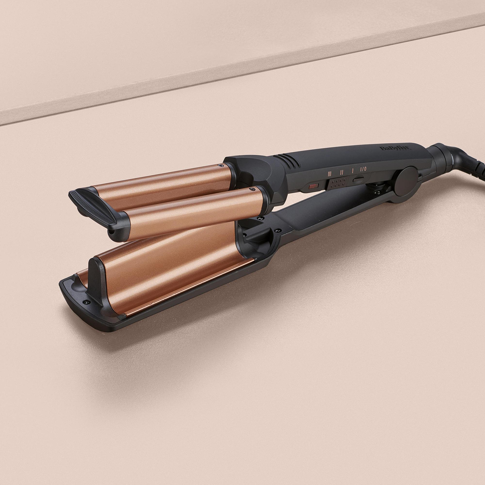 BaByliss Rizador Deep Waves / W2447E Negro, naranja