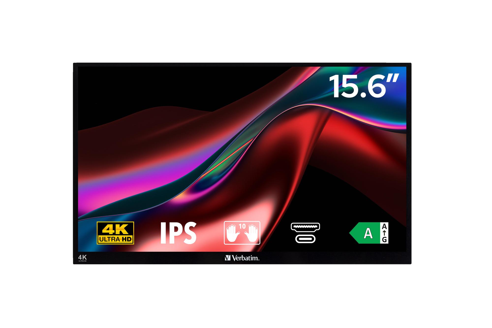 Verbatim Monitor PMT-15 4K / 32238 Negro 39,6 cm (15,6")