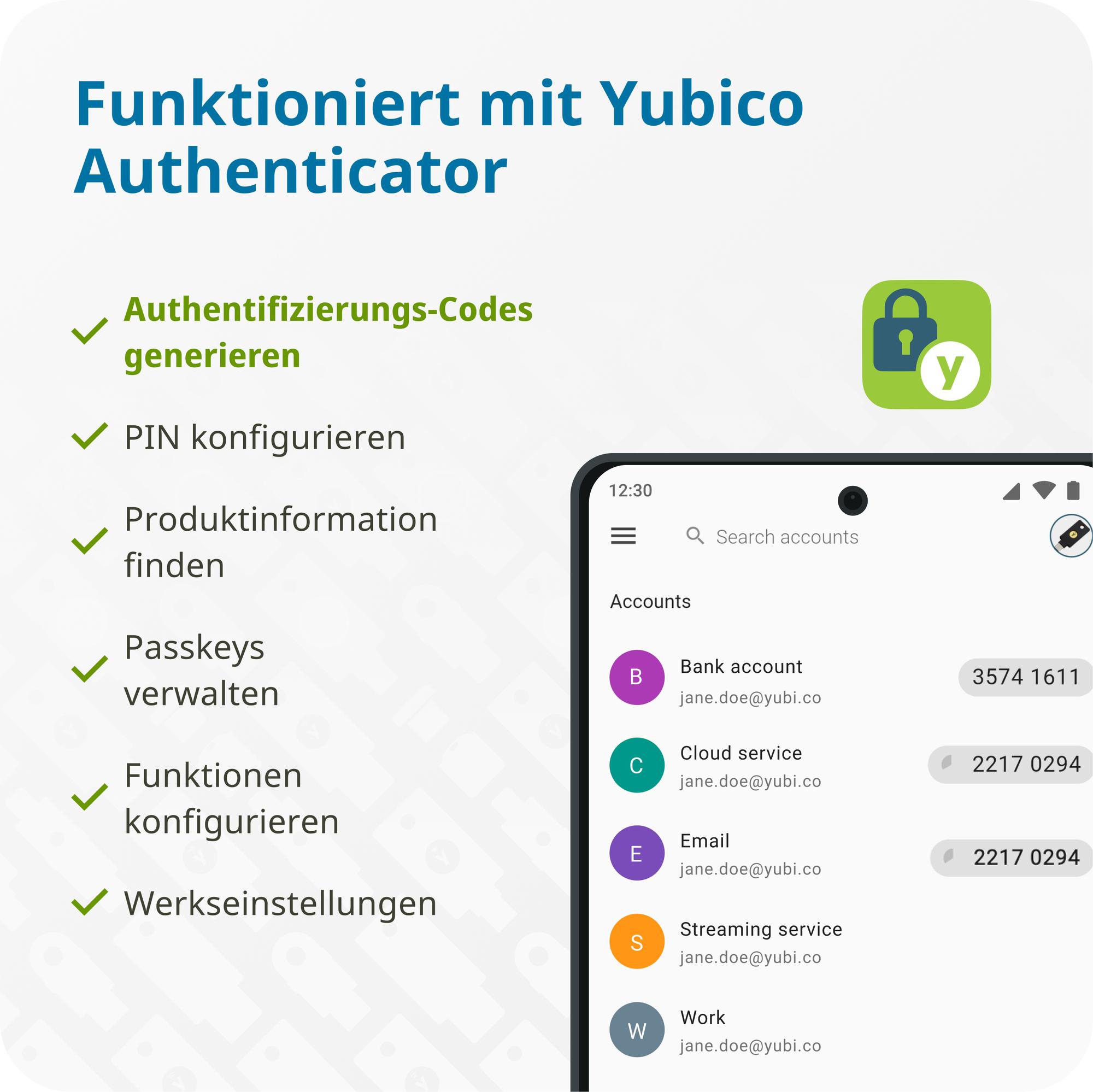 Yubico Sicherheitsschlüssel YubiKey 5 NFC / 100870 Schwarz