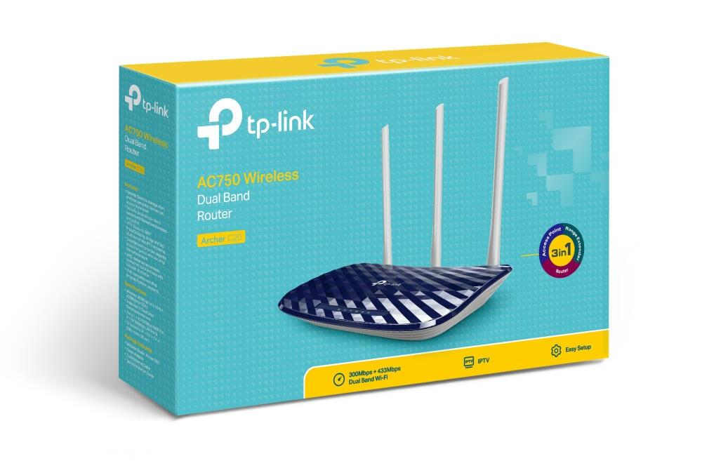 TP-Link Routeur C20 / ARCHER C20 Noir, blanc